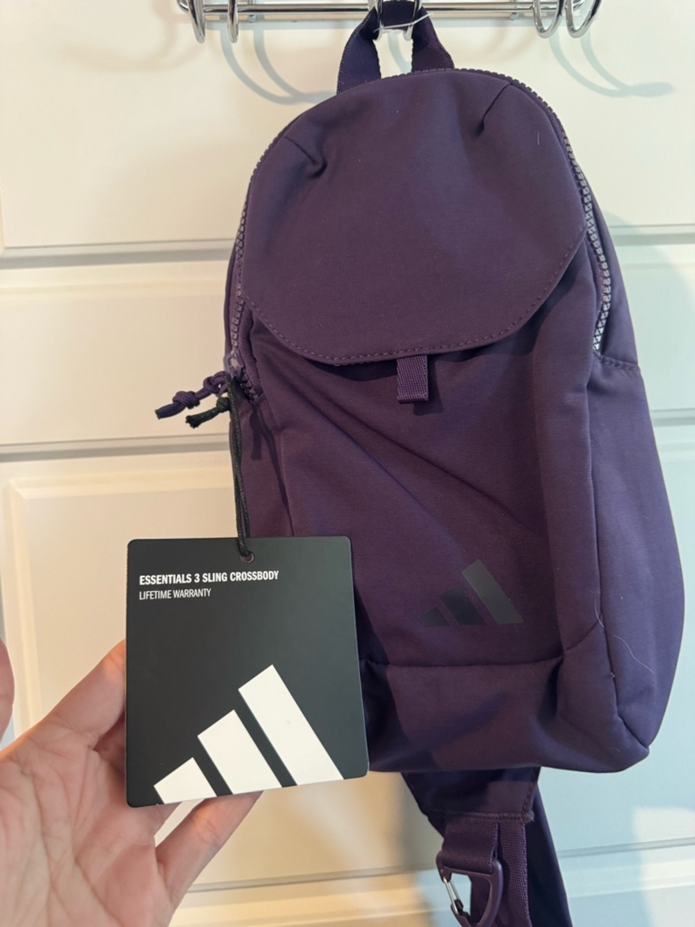 Adidas Essentials 3 Sling Crossbody Bag in purple - NWT